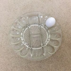 Vintage glass egg dish (holds 12)